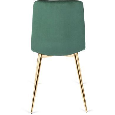 Стілець оксамитовий MEBEL ELITE YORK Velvet Зелений / Золотий