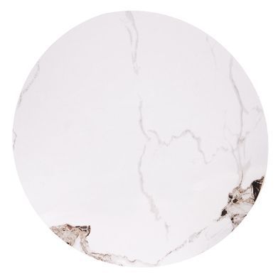 Комплект журнальних столиків MAGNETA 70*70 см Білий мармур/Чорний HALMAR