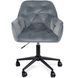 Кресло офисное поворотное бархатный MEBEL ELITE MILAN 2 Velvet Серый / Черный