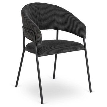 Стул MEBEL ELITE TINKA Velvet Черный