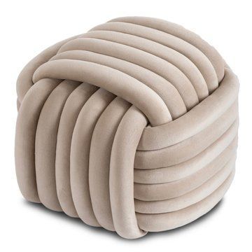 Пуф MEBEL ELITE MAGMA Welur Кремовый