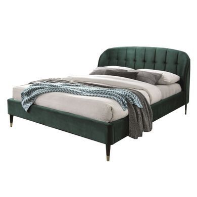 Кровать Liguria Velvet Зеленый 160х200 см SIGNAL