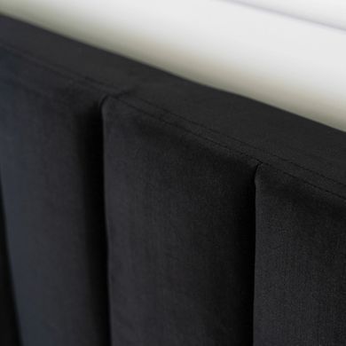 Ліжко двоспальне оксамитове MEBEL ELITE 160x200 MARI велюр Чорний