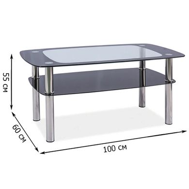 Журнальный столик Rava C Прозрачный 100х60 см SIGNAL