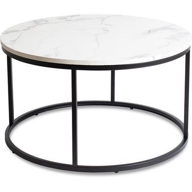 Журнальный столик MEBEL ELITE CONNY MAX 80x80 см Белый мрамор
