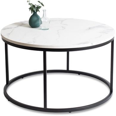 Журнальный столик MEBEL ELITE CONNY MAX 80x80 см Белый мрамор