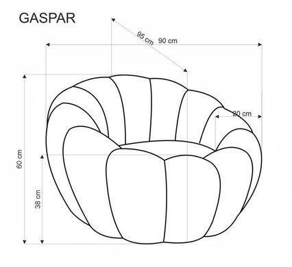 Кресло GASPAR 2 Горчица HALMAR