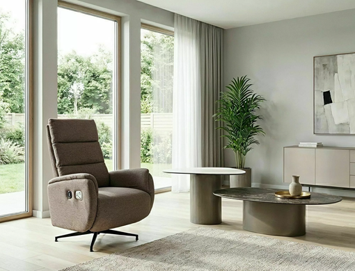 Журнальный столик Signal BELLO B Керамика 75x50 Глянцевый Белый/Медный