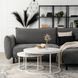 Комплект журнальних столів MEBEL ELITE JOE MAX Marmur 2 шт 80*80 см Білий
