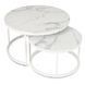 Комплект журнальних столів MEBEL ELITE JOE MAX Marmur 2 шт 80*80 см Білий
