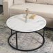 Журнальный столик MEBEL ELITE CONNY MAX 80x80 см Белый мрамор