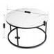 Журнальный столик MEBEL ELITE CONNY MAX 80x80 см Белый мрамор