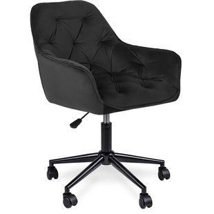 Кресло офисное поворотное бархатный MEBEL ELITE MILAN 2 Velvet Черный / Черный