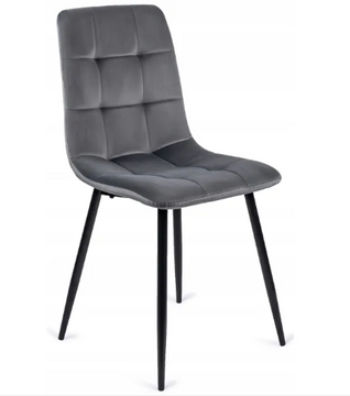 Стілець оксамитовий MEBEL ELITE PERU Velvet Сірий