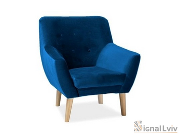 Кресло Nordic 1 Velvet Синий SIGNAL
