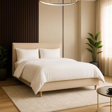 Кровать MEBEL ELITE KIOTO 140x200 см Беж