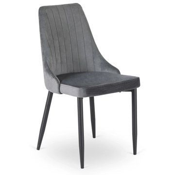 Обідній стілець MEBEL ELITE BARI Welur Сірий