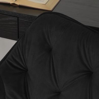 Кресло офисное поворотное бархатный MEBEL ELITE MILAN 2 Velvet Черный / Черный