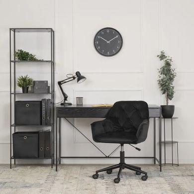 Кресло офисное поворотное бархатный MEBEL ELITE MILAN 2 Velvet Черный / Черный