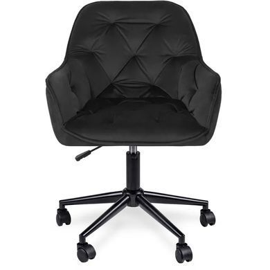 Кресло офисное поворотное бархатный MEBEL ELITE MILAN 2 Velvet Черный / Черный