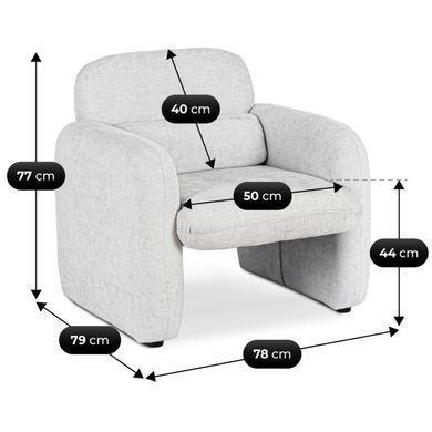Кресло мягкое MEBEL ELITE TOGO Серый