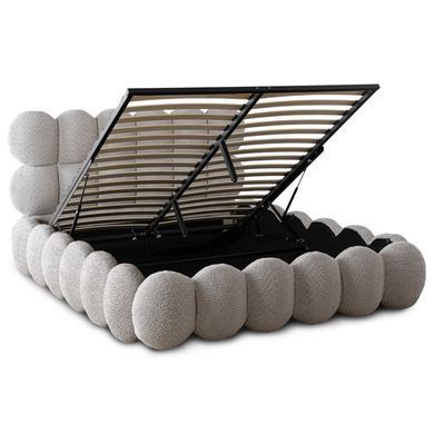 Кровать MEBEL ELITE ANKARA Boucle 160x200 см Серый