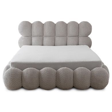 Кровать MEBEL ELITE ANKARA Boucle 160x200 см Серый