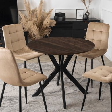Обеденный стол MEBEL ELITE LAUREN 80 см Орех