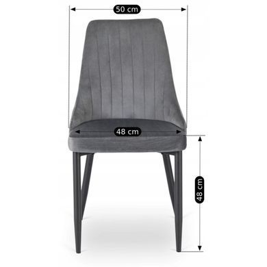 Обідній стілець MEBEL ELITE BARI Welur Сірий