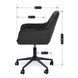 Кресло офисное поворотное бархатный MEBEL ELITE MILAN 2 Velvet Черный / Черный